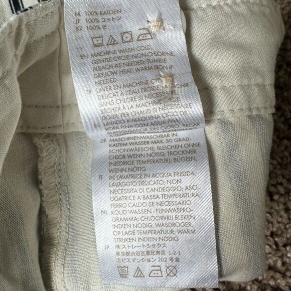 Brixton Women's Cut Vancouver Cropped Chino Navy/White Stripe Ankle Pant Size 28 - Picture 9 of 11